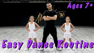 Easy Dance Routine  Hip Hop Dance Tutorial AGES 7  MihranTV [upl. by Gracia]