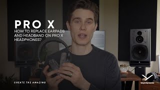 beyerdynamic  How to replace earpads and headband on PRO X headphones [upl. by Ertnod]