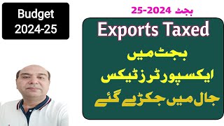 Exports Taxed in the Pakistan  Pakistan Budget 2025 [upl. by Eetnahc]