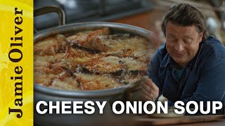 Cheesy Onion Soup  Jamie Cooks Autumn  Channel 4 Mondays 8pm [upl. by Yrbua]