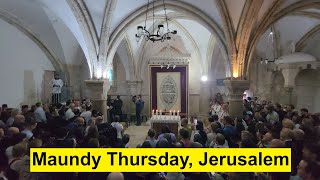 Maundy Thursday  Foot washing ceremony at the Room of the Last Supper Cenacle Jerusalem 2024 [upl. by Michell807]