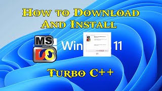 How to download and install Turbo C for C and C programming on Windows 1011  2023 Update [upl. by Heady673]