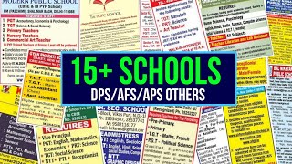 DPSAFSAPS amp Other 12 Schools Teachers Recruitment 202425  All Subjects  PGT TGT PRT  REGULAR [upl. by Alain]