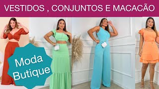 VESTIDOS  CONJUNTO E MACACÕES NA MODA BUTIQUE NA ALFAIATARIA [upl. by King432]