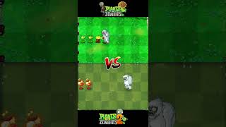 PVZ1 VS PVZ2 Firepeashooter VS Yeti Zombie  Plants vs Zombies 2 pvz2 pvz2gameplay [upl. by Oakman]