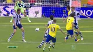 Jack Wilshere Goal vs West Bromwich Albion 06102013 [upl. by Osnohpla317]