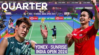 LEE CHEUK YIU VS ANTHONY SINISUKA GINTING YONEXSUNRISE INDIA OPEN 2024  QUARTER [upl. by Baptlsta159]