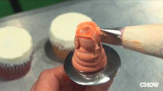 How to Make a Buttercream Rose  CHOW Tip [upl. by Troyes293]