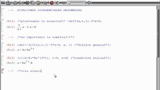 009EDOs Ecuaciones diferenciales en wxMáxima [upl. by Yrellam807]
