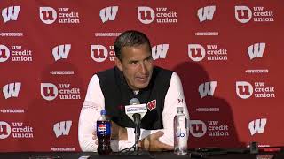 Alabama vs Wisconsin football Luke Fickell full press conference after Badgers whooped [upl. by Lednam98]