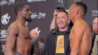 🚨 OHARA DAVIS vs ISMAEL BARROSO WEIGH IN FACE OFF 🔥 [upl. by Lonier88]