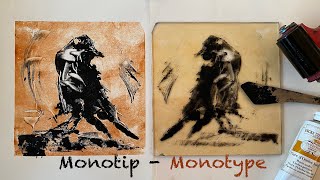 monotype Monotip Baskı Nasıl Yapılır  Monotip ile Kargalar  Monotype Printing Monotypie Tutorial [upl. by Akinajnat]