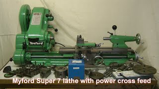 Myford Super 7 lathe with power cross feed  SK153069 [upl. by Yerrok830]