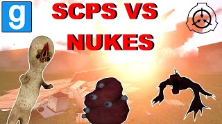 SCPS VS NUKES  Garrys mod Sandbox Funny Moments [upl. by Mallin]