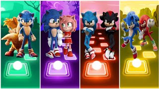 Sonic Hedgehog Team  Sonic Tails vs Sonic Amy Rose vs Sonic Shadow Sonic vs Sonic Knuckles TilesHop [upl. by Airehtfele52]