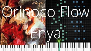 🎹 Orinoco Flow Enya Synthesia Piano Tutorial [upl. by Jarlen540]