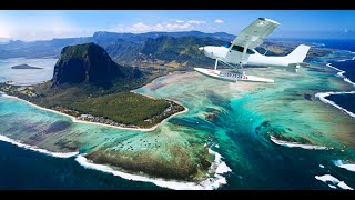 Underwater Waterfall Lagoon Flight  Mauritius [upl. by Lisabet]