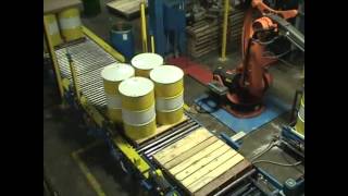 Robotic Drum Palletizer by ARPAC formerly Lambert Material Handling [upl. by Amery723]