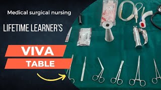 Viva table for medical surgical nursing  MSN Viva table for gnmampbsc students surgical instruments [upl. by Amsden]