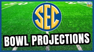 SEC Football Updated Bowl Projections CFP Predictions New Years Six Bowls More [upl. by Deerdre]