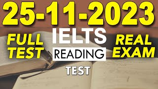 IELTS READING PRACTICE TEST 2023 WITH ANSWER  25112023 [upl. by Olvan]