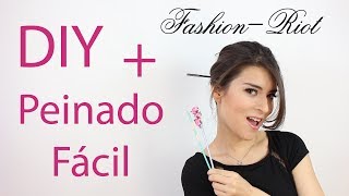 DIY Crea unos lindos palillos chinos para el cabello  Fashion Riot [upl. by Angelika]