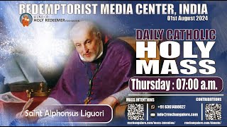 Catholic Holy Mass  Saint Alphonsus Liguori 1st August 2024 Thursday [upl. by Emoraj]