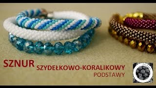 Sznur szydełkowokoralikowy  podstawy  tutorial [upl. by Leahcimnoj]