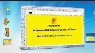 Richpeace CAD Software Online LessonsTip of the dayview patternonly display one piece V9 [upl. by Oswell]