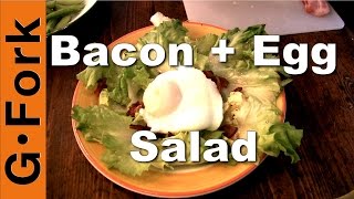 Egg amp Bacon Salad  Salad Lyonnaise Recipe  GardenFork updated [upl. by Einial375]