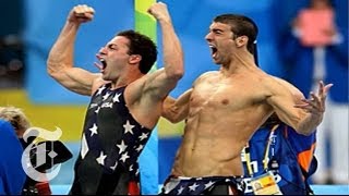 Beijing Olympics 2008  How Lezak Won Gold in 4x100Meter Relay  The New York Times [upl. by Sosanna9]