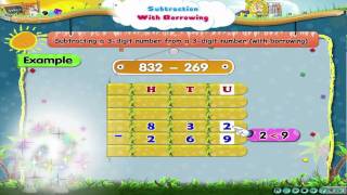 Learn Grade 3  Maths  Subtraction With Borrowing [upl. by Ajat]