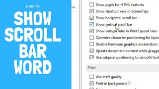 How to show scroll bar in word [upl. by Frankhouse]