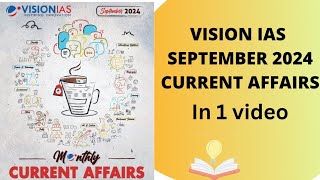 Vision IAS monthly current affairs  September 2024  Upsc cse 2025 [upl. by Bedelia]