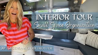 RV TOUR How We Organize Our Airstream 30 Globetrotter [upl. by Dobrinsky]