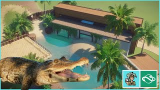 Modern Spectacled Caiman Exhibit with Indoor and Outdoor Areas  Planet Zoo Speed Build [upl. by Norah703]