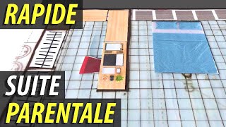 Plan pour aménager une suite parentale à léchelle 150  Chambre avec dressing et bureau [upl. by Ofilia]