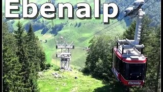 Wasserauen Ebenalp Cablecar Ride in Switzerland Kanton Appenzell Innerrhoden Schweiz [upl. by Eralcyram472]