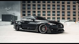 Infiniti Q60 ARK Legato Widebody Kit  Ferrada Wheels CM2 Matte Graphite [upl. by Tereve]