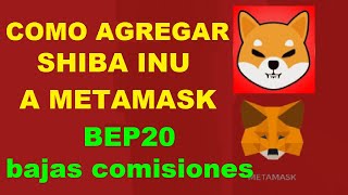 Como Agregar SHIBA INU a Metamask con la Red Mas Economica bajas comisiones [upl. by Aznola191]