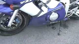 Motorcycle crashes during wheelie sends pieces flying  Yamaha R6 [upl. by Battiste]