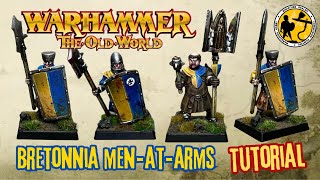 Warhammer The Old World  Bretonnia Men at Arms  Tutorial [upl. by Nelson]