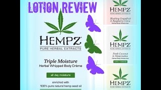 HEMPZ  Herbal Body Moisturizers REVIEW  VEGAN Skincare [upl. by Norud]