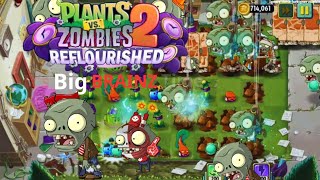 PvZ 2 Reflourished Big Brainz LTE Level 8 is INSANE [upl. by Bigod755]