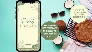 Travel Smartphone Digital Planner Template with Commercial Use  Editable in Canva and PowerPoint [upl. by Sikata]