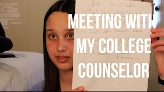 COLLEGE ADMISSIONS PROCESS  Vlog 2 Meeting with my college counselor [upl. by Feliks]