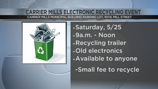 Carrier Mills to Host Electronic Recycling Event [upl. by Lehcem]