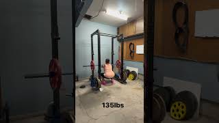 First time really training Front Squat mevsme garagegym homegym strongasamother strongnotskinny [upl. by Jobe]