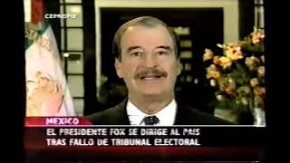 2006 Vicente Fox felicita a Felipe Calderón tras elecciones [upl. by Aketal]