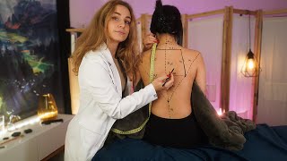 ASMR Medical BACK Symmetry MEASURING and DRAWING  real person quotunintentionalquot asmr  soft spoken [upl. by Randy]